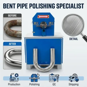 Portable Professional Stainless Steel Metal Bent Pipe Derusting Wire Drawing Hairline Grinding Finishing Polishing Machine
