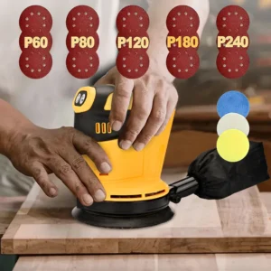 Professional Cordless Sander Electric Wood Polishing Grinding Machine with Sanding Discs for Wood Furniture DIY Sanding