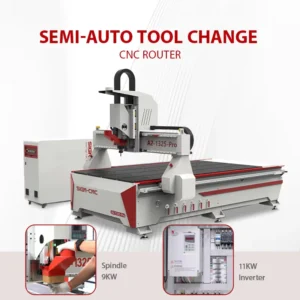 Professional Factory Wood Carving Machine Furniture Semi-Atc CNC Router 3D Engraving
