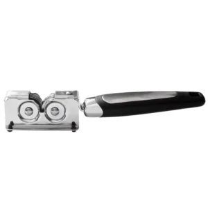 Professional Manual Knife Sharpener with Rotating Multi Grit Stainless Steel Wheel