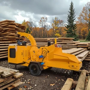 Professional Mobile Wood Chipper Machine Crusher Shredder Wood Chip Machine for Composting