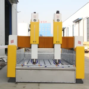 Professional Precision 7.5kw Spindle Double Head CNC Router Machine for Granite Marble Engraving 2000x3000x400mm
