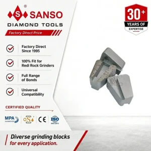 Professional Stone Grinding Tool Redi Lock Diamond Abrasive Block High Performance OEM Customizable