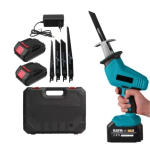 Reciprocating Saw Cordless Electric Reciprocating Saw with 2 Batteries Tool free Blade Change Variable Speed Multi Purpose