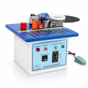 Roller Edge Banding Machine with Double sided Gluing for High gloss Panel Edge Finishing
