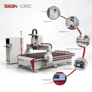 SIGN A4 1325 L8 E ATC CNC Router Woodworking Router 3D Engraving Machine with Folinn