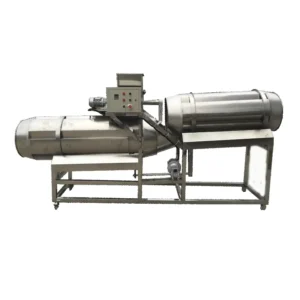 SS Rotary Puffed Fried Snack Food Potato Chips Mixing Seasoning Machine Mixer Single Drum Flavoring Powder Coating Machine
