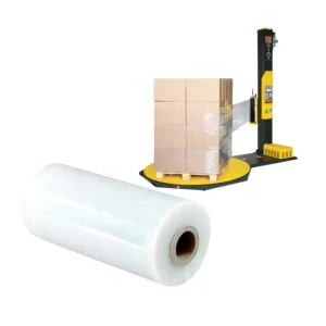 Self Adhesive Food Grade PE Stretch Wrapping Film Roll with Optional Width and Length for Pallets and Cartons
