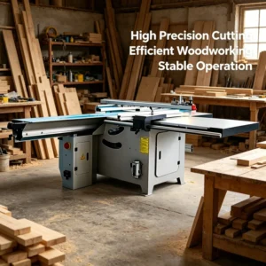 Sliding Table Panel Saw with Scoring Blade for Wood Cutting in Furniture Factory and Carpentry Workshop