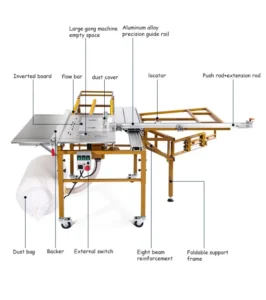 Sliding Table Saw Woodworking Machine Precision Panel Saw Portable Dust Free Folding Wood Cutting Equipment