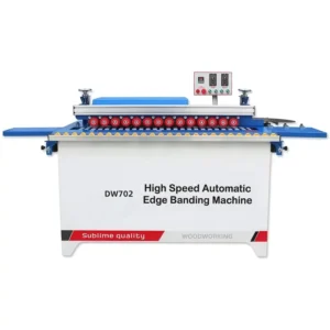 Small Automatic Edge Banding Machine DW702 High Speed Wood Edge Bander for Cabinet Furniture Making