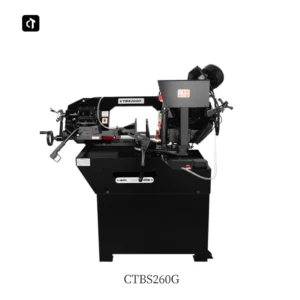 Small Desktop Horizontal Band Saw Machine Metal and Wood Cutting with Motor Metal Bandsaw CTBS260G for Woodworking