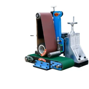 Small Desktop Stainless Steel Wire Drawing Polishing Machine Sand Belt Rust Burr Scale Removal 2.2kW Power Uniform Polishing