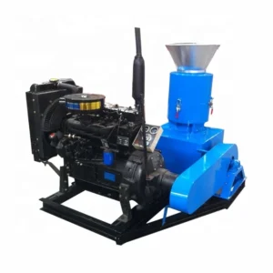 Small Rice Husk Pellet Press Machine Diesel Engine Wood Pellet Mill