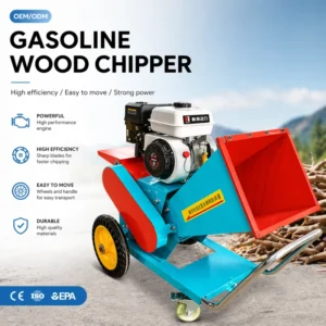 Small Wood Chipper Crusher Grinder Wood Shredder Machine Tree Branch Crusher Machine Wood Chipping Gasoline Diesel 2000 Kg/H