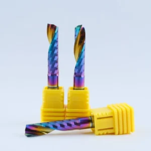 Solid Carbide DLC Coated 1 Flute CNC End Mill Bits Single Flute Milling Cutters for Aluminum Customizable