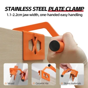 Stainless Steel Self Adapting Jaw Lifting Clamp for Carrying Wood Tile Stone Slab Window Door Installation