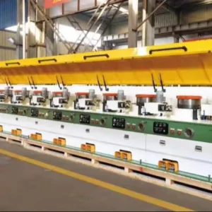 Straight Line Wire Drawing Machine 3.5mm Max Inlet/0.6mm Min Outlet Diameter 7.5-11kW Power PLC Controlled Remote