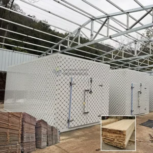 Thermo Wood Drying Kiln Timber Seasoning Plant Veneer Panels Logs Pine Wood Dryer Machine