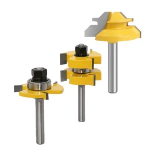 Tongue Groove Joint Assemble Router Bits T Slot Tenon Milling Cutter Carving for Wood Woodworking Teeth Cutting Tools