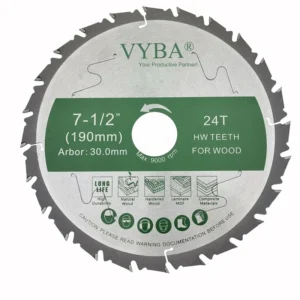 Ultra Thin Kerf 7-1/2 inch With 24T TCT Fine Finish Wood Cutting Circular Saw Blade