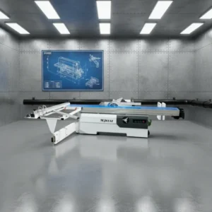 Used MJ6132 Horizontal CNC Motor Sliding Table Panel Saw 220V High Accuracy Blade 4kW Woodworking Precision Cutting 3200mm