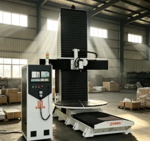 Vertical 5 Axis CNC Carving Machine With Rotary Table Process Irregular Wood Artwork and Large-size Foam Prototype