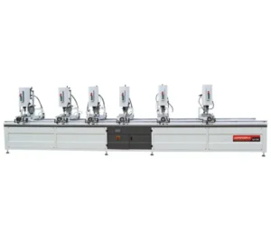 Vertical High Accuracy Heavy Duty Multi Head Combination Drilling Machine For Aluminum And PVC Profiles
