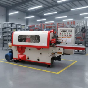 Vertical Wood Multi-blade Rip Saw Double Side Planers High Efficiency Combination Woodworking Machine 39kW Power 2000kg Capacity