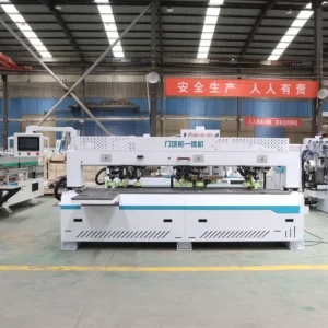 Vertical Woodworking Six Process Door Wall Cabinet CNC Machining Center High Accuracy Multi Voltage Handle Free Hinge Hole