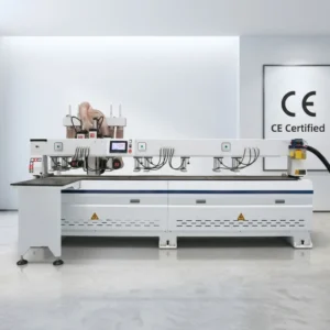 Vertical Woodworking Six Process Door Wall Cabinet CNC Machining Center High Accuracy Multi Voltage Handle Free Hinge Hole