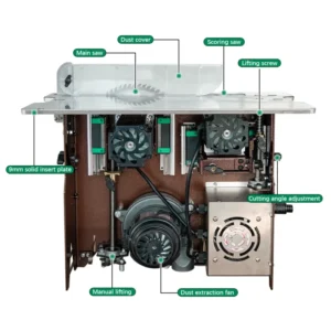 WANJIA B50A Horizontal Circular Saw 1.2kW 220V/110V 25kg Dust-Free Strengthen Coppercore Motor Easy Operate Woodworking Machine