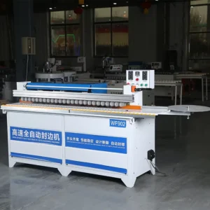 WF902 High Speed Full Automatic Woodworking Machine PVC Melamine Veneer Corner Rounding Trimming Edge Banding