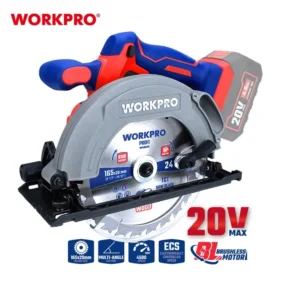 WORKPRO 20V 165MM Brushless Circular Saw Portable Cordless Power Circular Saw Cutter