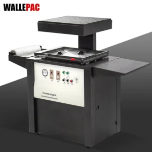 Wallepac TB390 Electric Vacuum Sealer Blister Tray Shrink Wrapping Machine Fully Automatic Cardboard Blister Packing Machine