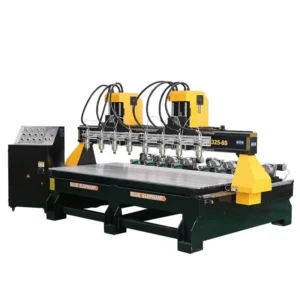 Wood CNC Relief Rotary Machine 8 Heads 3D 4 Axis Multi Spindles Router