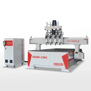 Wood Carpenter Multi Head Pneumatic Auto Tool Changer 3D 1325 Cutting CNC Router Engraving Furniture Making Machine