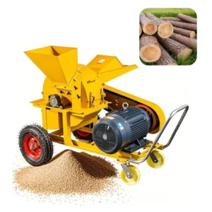 Wood Chipper Shredder Machine Gasoline Tree Branch 120mm Multifunctional Wood Crusher Machine for Sawdust Powder