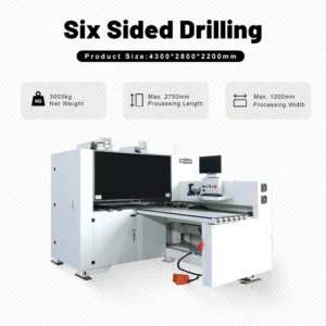 Woodworking 6 Side Hole Drilling Machine CNC Six Side Boring Machine