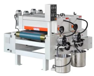 Woodworking Automatic Flat Line Solid Wood MDF Furniture UV PU One Two Head Paint Coater Roller Coating Machine
