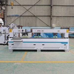 Woodworking Multi Spindle Full Automatic 4 Spindles Wood Door Lock Hinge Drilling Boring CNC Side Hole Drilling Slotting Machine