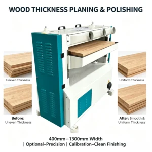 Woodworking Surface and Thickness Planer Automatic Wood Surface Planer Machine 800mm Width Heavy Duty Single Surface Planer Wood